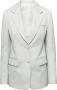 Lanvin Lichtgroene Single-Breasted Wollen Blazer Green Dames - Thumbnail 4