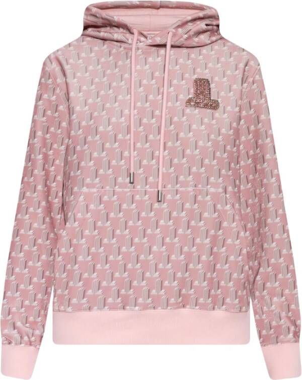 Lanvin hoodie met logo Roze Dames