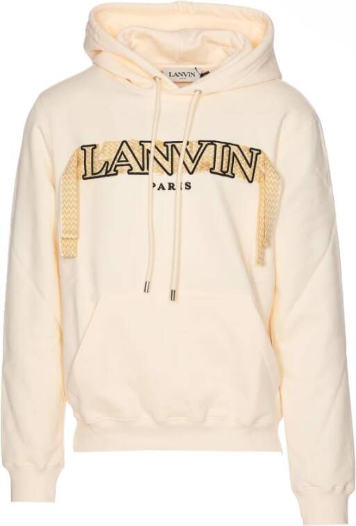Lanvin Hoodies Wit Heren