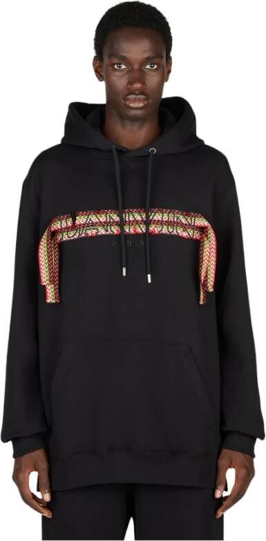 Lanvin Katoenen hoodie met capuchon Zwart Heren