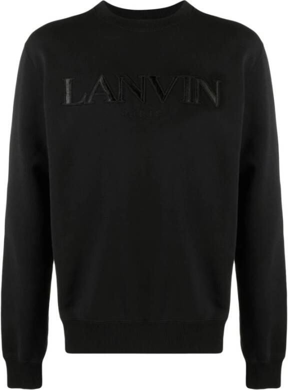 Lanvin Klassieke Geborduurde Sweatshirt Zwart Heren