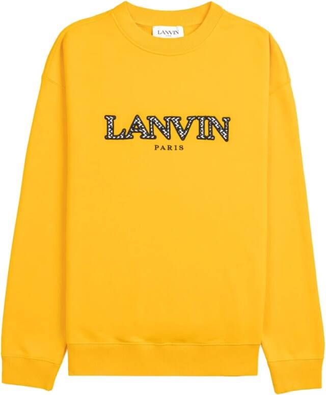 Lanvin Klassieke Gele Geborduurde Sweatshirt Yellow Heren