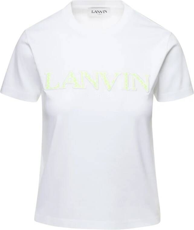 Lanvin Klassieke Logo Print Wit T-shirt Wit Dames
