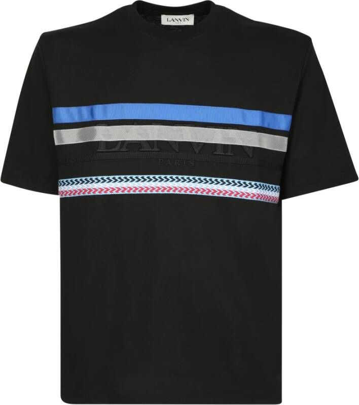 Lanvin Logo Grafische Print T-Shirt Zwart Heren