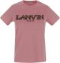 Lanvin Logo T-Shirt Klassiek Model Roze Dames - Thumbnail 1