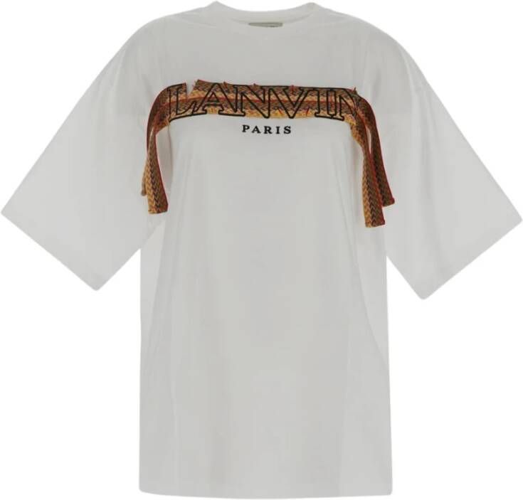Lanvin Logo T-Shirt Klassiek Model White Heren