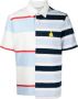 Lanvin Patchwork Logo Polo Shirt White Heren - Thumbnail 1