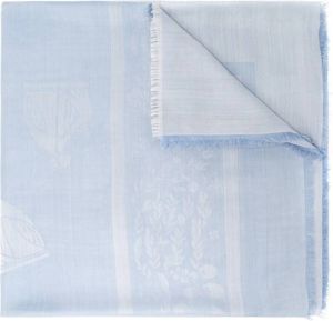 Lanvin Patterned shawl Blauw Dames