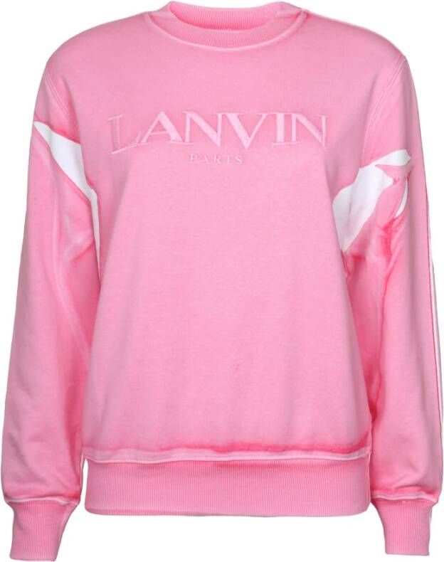 Lanvin Peony Aw23 Katoenen Sweatshirt Roze Dames