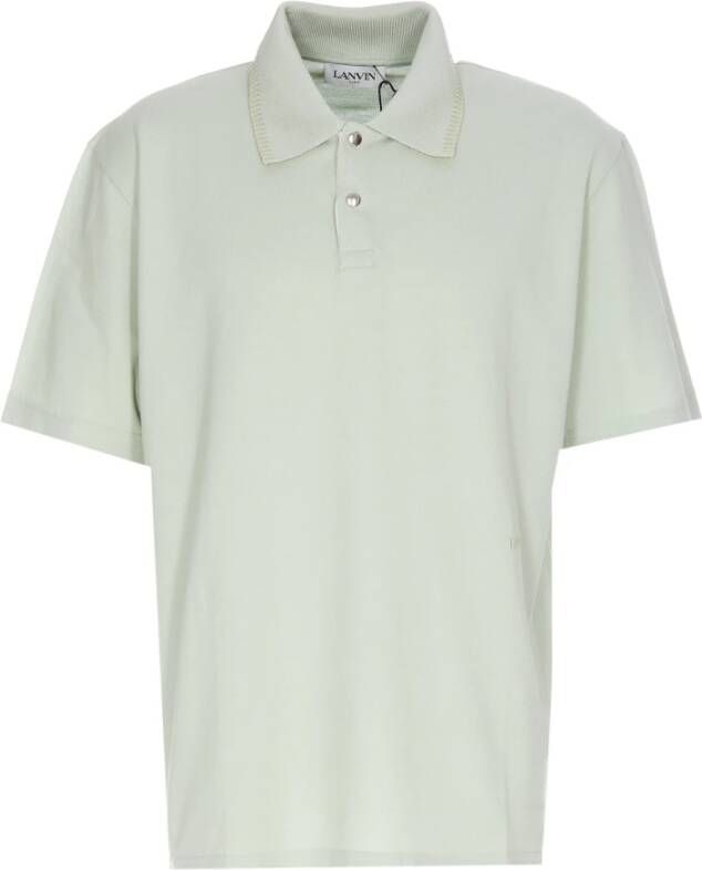 Lanvin Polo Shirts Groen Heren