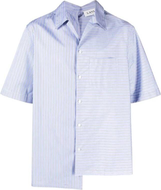 Lanvin Shirts met korte mouwen Blauw Heren