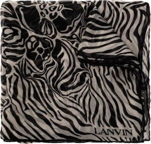 Lanvin Silk scarf Zwart Dames