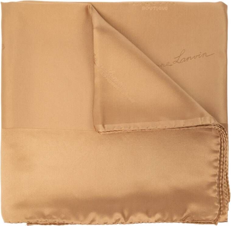 Lanvin Sjaal met logo Beige Dames