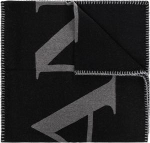 Lanvin Sjaal met logo Zwart Dames