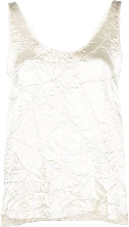 Lanvin Satijnen tanktop Beige Dames