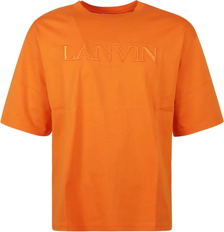 Lanvin Stijlvolle Heren Katoenen T-shirt Oranje Heren