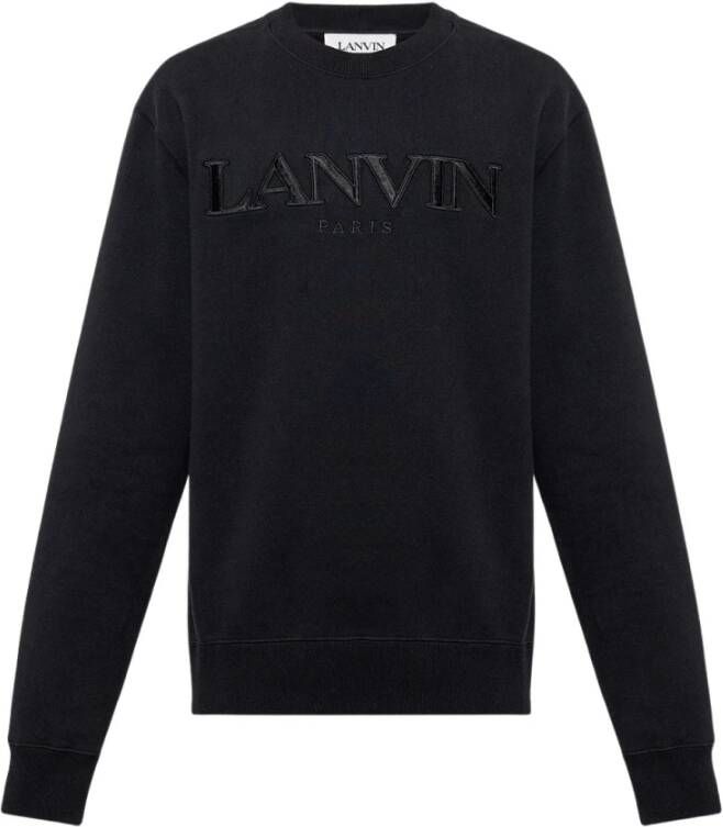 Lanvin Sweatshirt met logo Zwart Heren