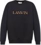 Lanvin Klassieke zwarte truien met geborduurd logo patroon Black Heren - Thumbnail 1
