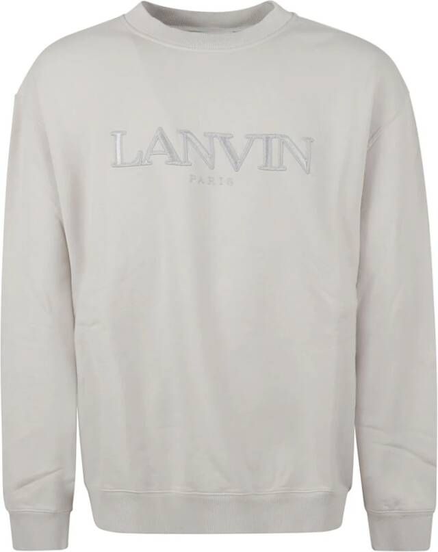 Lanvin Klassieke Parijse Geborduurde Sweaters Wit Heren