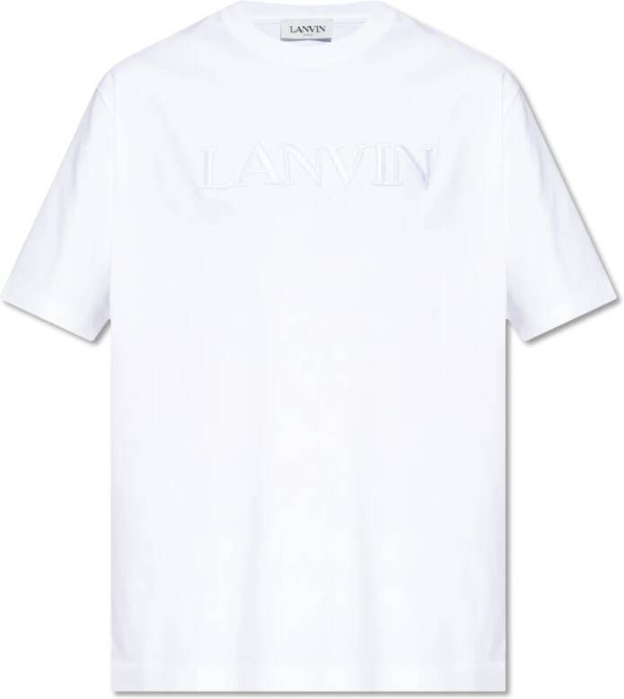 Lanvin T-shirt met logo White Heren
