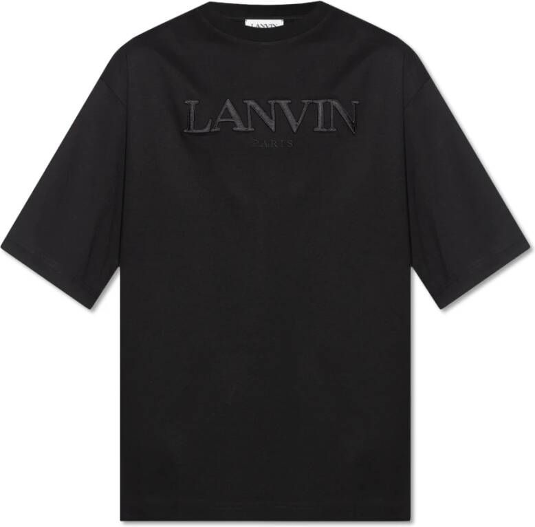 Lanvin Oversized Paris T-Shirt Black Heren