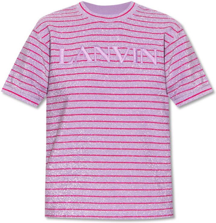 Lanvin T-shirt with lurex threads Paars Dames