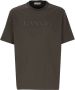 Lanvin Bruine Katoenen T-shirt met Logo Borduursel Bruin Heren - Thumbnail 1
