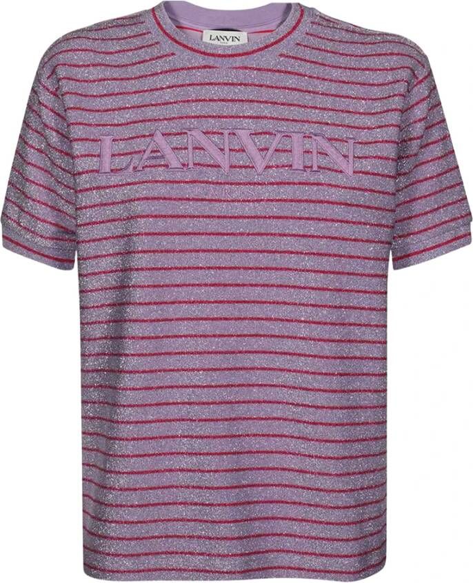 Lanvin T-shirt with lurex threads Paars Dames