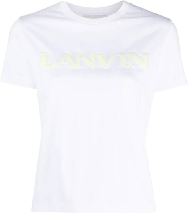 Lanvin Klassieke Logo Print Wit T-shirt White Dames