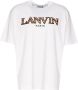 Lanvin Witte Curb Logo Geborduurd T-Shirt White Heren - Thumbnail 1