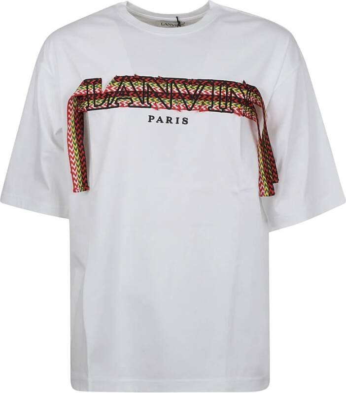 Lanvin Geborduurde T-shirts en Polos White Heren