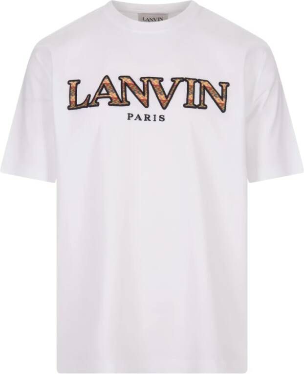 Lanvin Wit Katoenen Jersey T-shirt met Ronde Halslijn White Heren