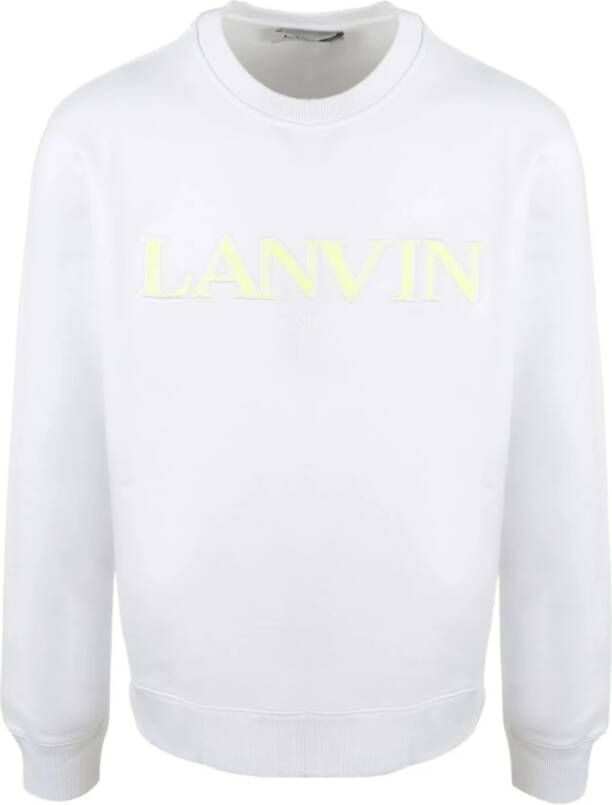 Lanvin Wit Katoenen Sweatshirt met Geborduurd Patchlogo White Heren