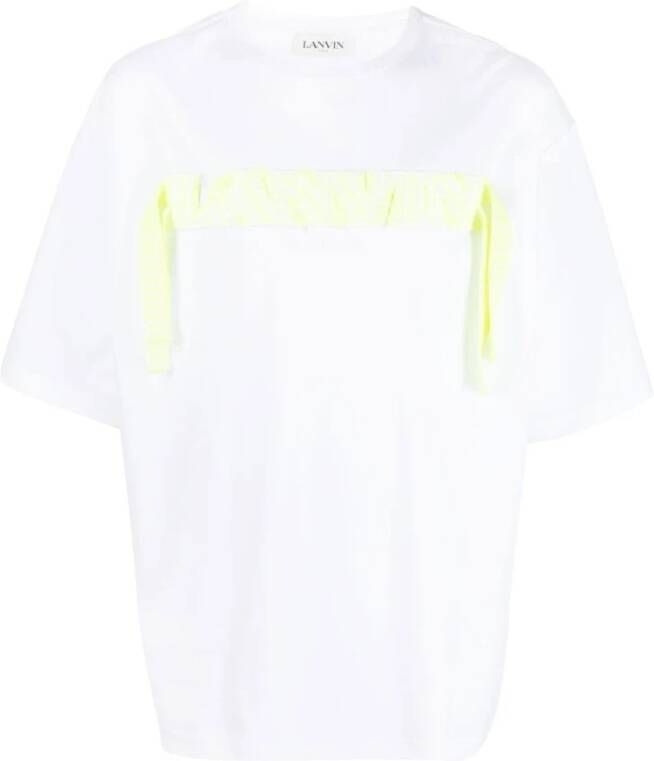 Lanvin Wit katoenen t-shirt Wit Heren