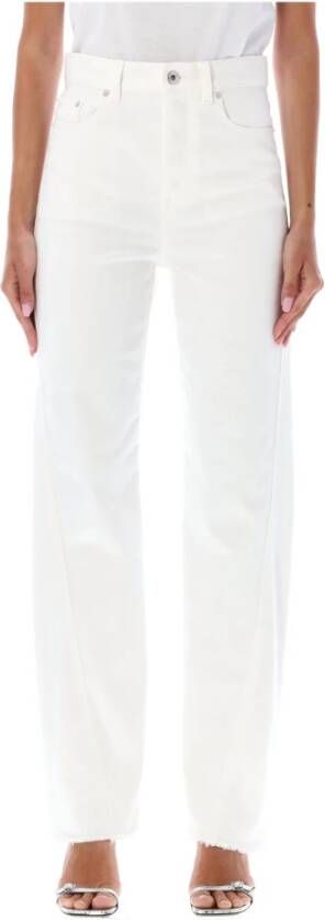 Lanvin Witte Twisted Denim Jeans Damesmode White Dames