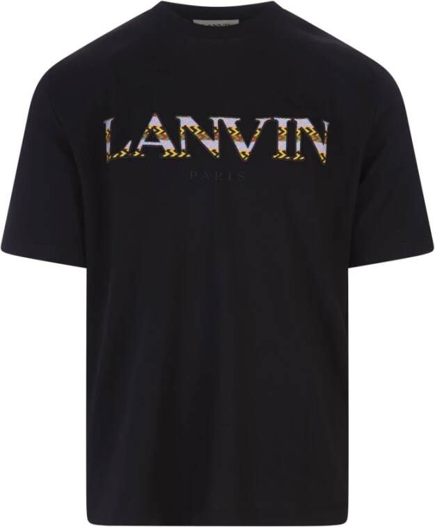 Lanvin Zwarte katoenen T-shirts en polos Zwart Heren