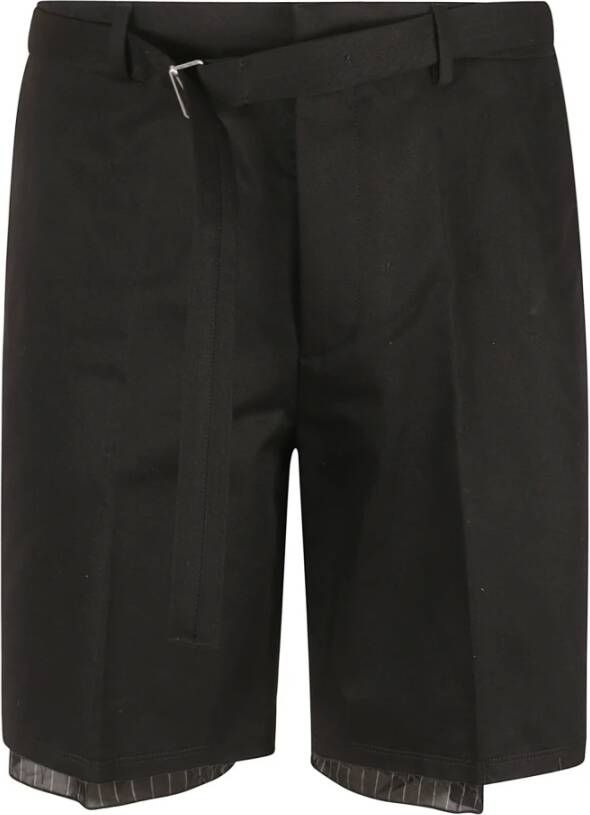 Lanvin Zwarte op maat gemaakte shorts Zwart Heren
