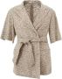 Lardini Beige Linen Dressing Gown Jacket Beige Dames - Thumbnail 1
