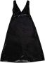 Lardini Black Embellished Velvet effect Dress Zwart Dames - Thumbnail 1