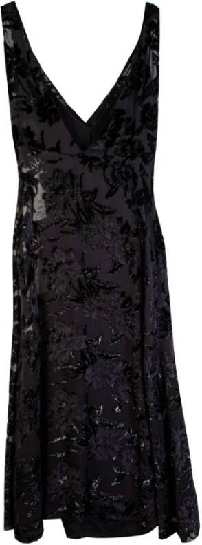 Lardini Black Long Embellished Dress with petticoat Zwart Dames