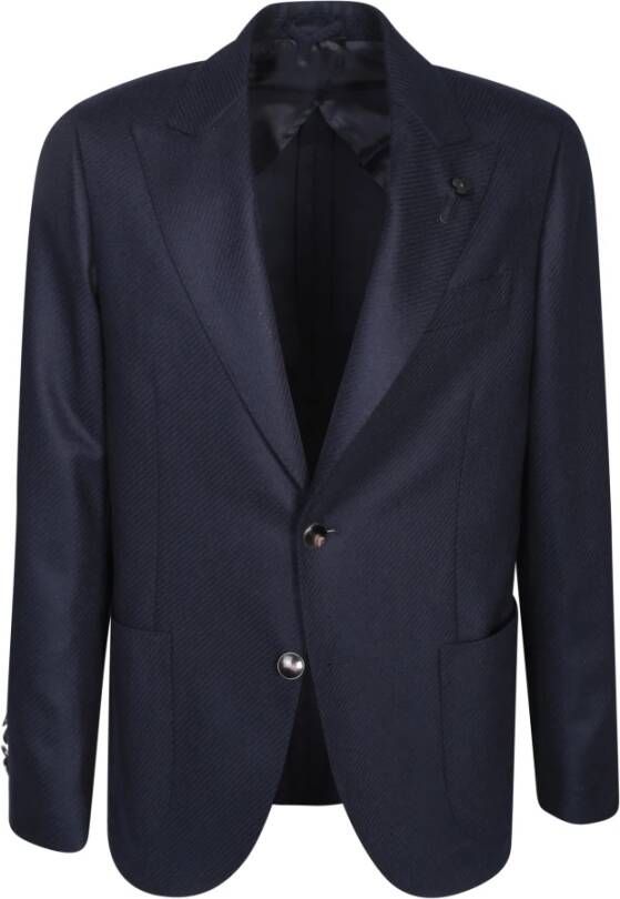 Lardini Blauwe Blazer voor Heren Aw23 Blauw Heren