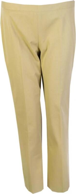 Lardini Yellow Cotton Chino Trousers Yellow Dames
