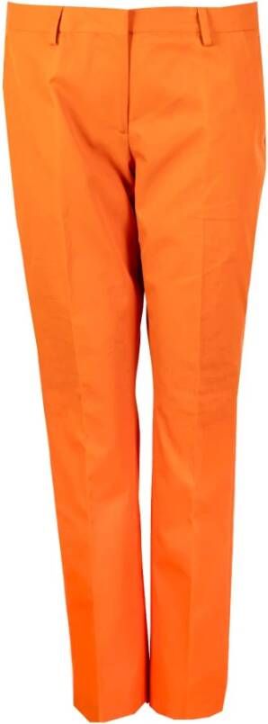 Lardini Orange Cotton Chino Trousers Orange Dames