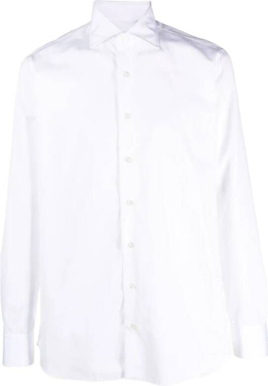 Lardini Elegante Zwarte Katoenen Overhemd voor Heren White Heren