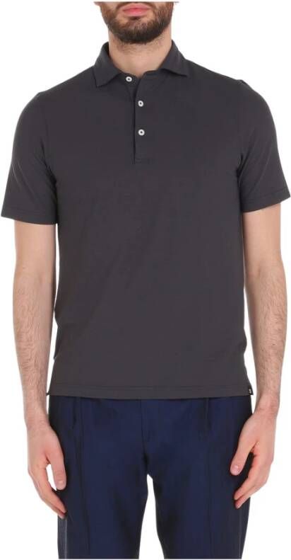 Lardini Katoenen polo Grijs Heren