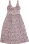 Lardini Roze Allover Bedrukte Midi Jurk Roze Dames - Thumbnail 3