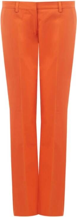 Lardini Orange Cotton Chino Trousers Orange Dames