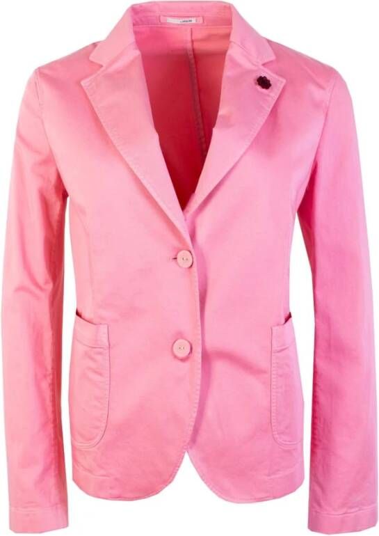 Lardini Pink Two Button Jacket Roze Dames