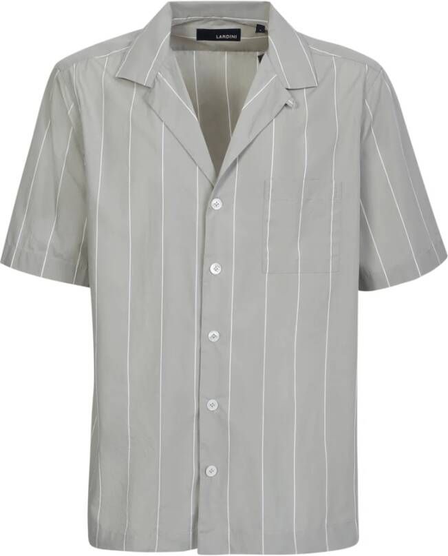 Lardini Pinstripe patroon katoenen shirt van Groen Heren