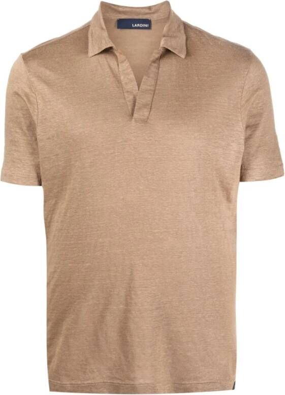 Lardini Polo shirt Emlpmc57Em58021 Beige Heren
